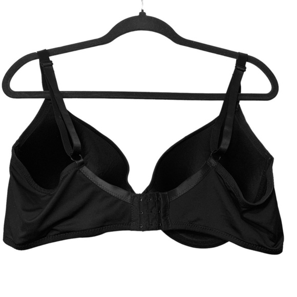 Juicy Couture Intimates Black Padded Push Up Bra Gold Metal Heart Sz 42D - Picture 5 of 13